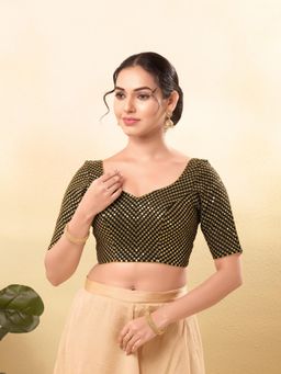 VAMAS - THE DESIGNER BLOUSES - Women Sweetheart Neck Padded Stitched Blouse