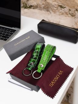 Sassora - Premium Leather Keychains - Green
