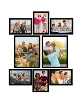 eCraftIndia - Memory Wall Collage Photo Frame - Set of 8 Photo Frames