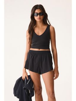 H&M - Women Black Short Running Shorts With Drymove