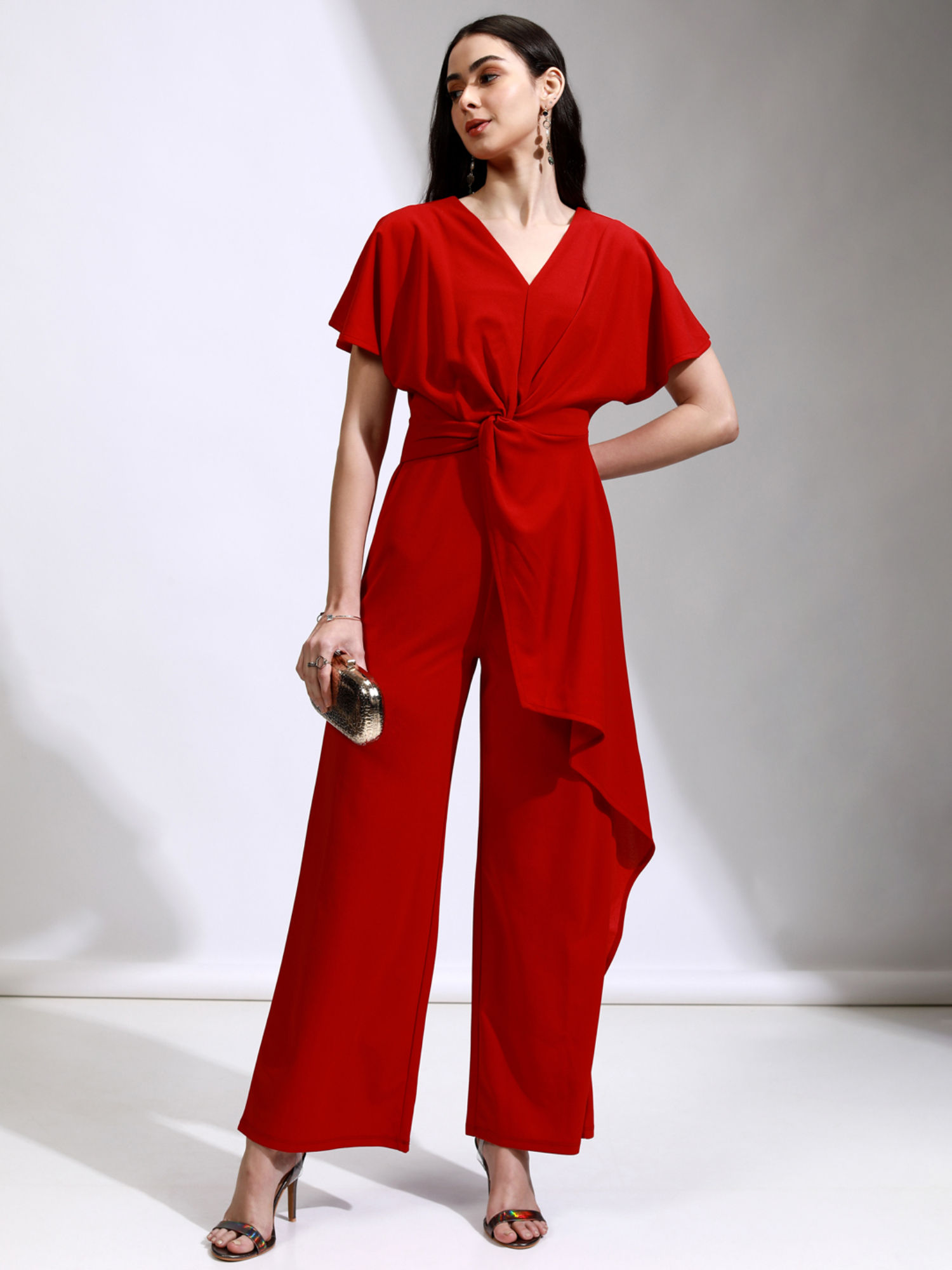 Buy TOKYO TALKIES Women Solid Waist Basic Jumpsuit (L) Online