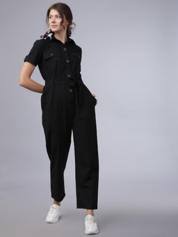 TOKYO TALKIES - Women Black Solid Basic Jumpsuit