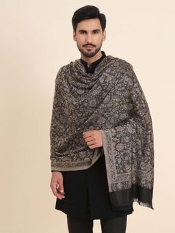 Zamour - Kani Jacquard Weave Black Shawl