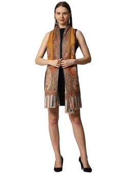 SWI STYLISH - Kashmiri Kani Wool Stole for Women-Mustard