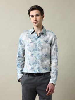 Arrow - Men's Floral Printed 1851 Linen Shirt