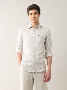 Arrow Sports - Men's Dobby Slim Fit All Over Printed Shirt
