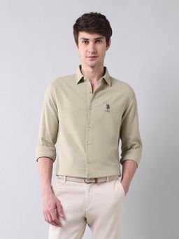 U.S. Polo Assn. Denim Co. - Men's Solid Regular Fit Dobby Shirt