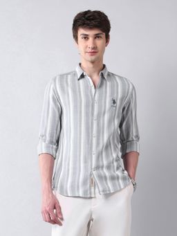 U.S. Polo Assn. Denim Co. - Men's Vertical Striped Regular Fit Shirt