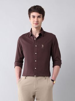 U.S. Polo Assn. Denim Co. - Men's Solid Slim Fit Twill Shirt