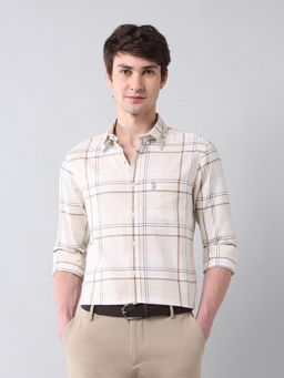 U.S. POLO ASSN. - Men's Grid Tattersall Checked Pure Cotton Shirt