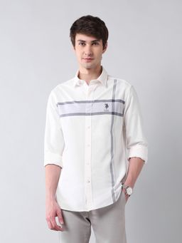 U.S. POLO ASSN. - Men's Horizontal Striped Tailored Fit Shirt