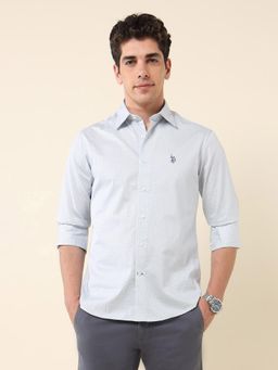 U.S. POLO ASSN. - Men's Geometric Printed Pure Cotton Shirt