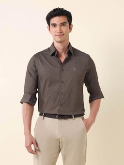 U.S. POLO ASSN. - Men's Geometric Printed Pure Cotton Shirt