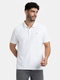 Jockey - AM38 Men Microfiber Fabric Solid Half Sleeve Polo T-Shirt - White