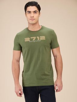 Being Human - Green Crew Neck Printed Half Sleeves T-Shirt