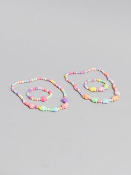 EL REGALO - Kids Girls Jewellery 2 Necklace and 2 Bracelet Combo (Set of 4)