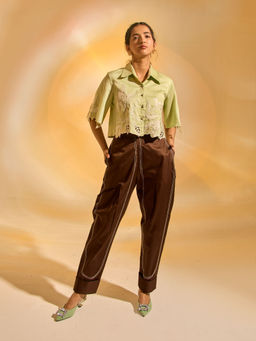 AN'ERA BY ASMITA VERMA - Green Fiora Shirt With Pant (Set of 2)