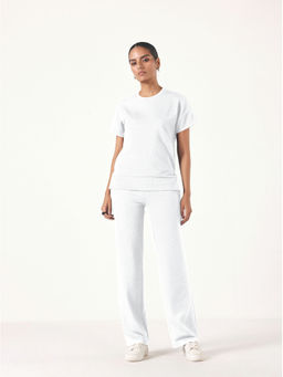 Muvazo - White Not-So-Basic Co-Ord (Set of 2)