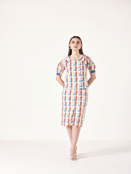 Muvazo - Multi-Colour Game - Grid Linen Co-Ord (Set of 2)