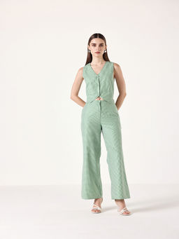 Muvazo - Green Tartan-Twist Co-Ord (Set of 2)