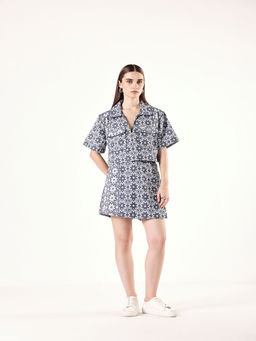 Muvazo - Blue Retro Denim Co-Ord (Set of 2)