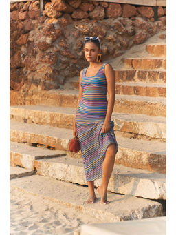 Ivory Rose - Blue Sunset Mirage Midi Dress