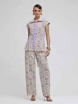 ZABELLA - Lavender Kyoto Crochet Co Ord (Set of 2)