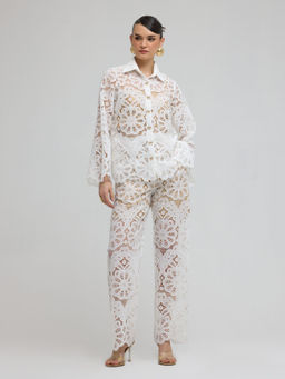 ZABELLA - Off White Rome Lace Co Ord (Set of 2)