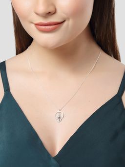 Karatcart - KUNUZ by 925 Sterling Silver Tirupati Balaji Pendant Studded with CZ for Women