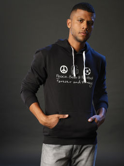 Campus Sutra - Men Printed Full Sleeve Stylish Casual Hooded Sweatshirts