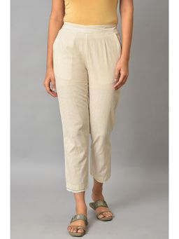 Aurelia - Beige Straight Fit Trouser Pants