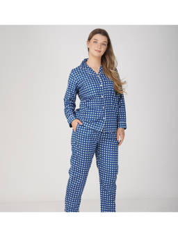 MASU - Blue Checkerboard Pure Cotton Nightsuit Set