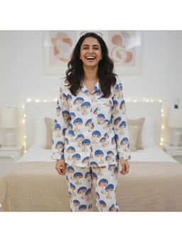 MASU - Blue Mushrooms Pure Cotton Nightsuit Set