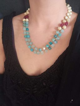BINNI - Oplya Double Strand Semi Precious Stone Necklace
