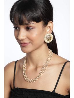 BINNI - Amogha Handcrafted Multi Strand Pearl Necklace Set