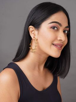 BINNI - Gold-Toned Brass Hoop Earrings