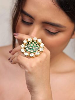 BINNI - Royal Bloom Meenakari Ring