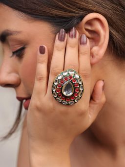 BINNI - Regal Ruby Kundan Ring