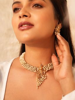 BINNI - Divine Krishna Pearl Necklace Set