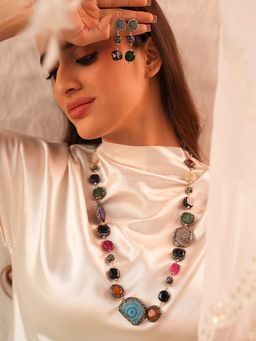 BINNI - Intricate Semi-Precious Stones Necklace Set