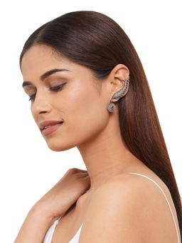 BINNI - Silver-Plated Inverted Fish Ear Cuff