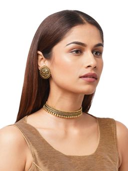 BINNI - Mahi Wide Beaded Choker Necklace Set