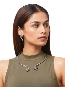 BINNI - Koi Hasuli Open Choker Necklace Set with Ornate Fish Pendants