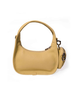 FAVORI - Yellow Jolie - Leather Hobo Bag with Hanging Airpod Case