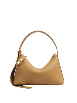 FAVORI - Beige Lumi - Leather Baguette Bag