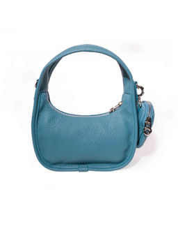 FAVORI - Teal Jolie - Leather Hobo Bag with Hanging Airpod Case