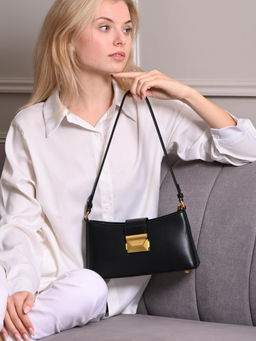 FAVORI - Black Felice - Baguette Bag