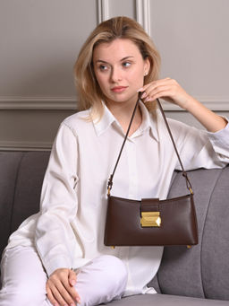 FAVORI - Brown Felice - Baguette Bag