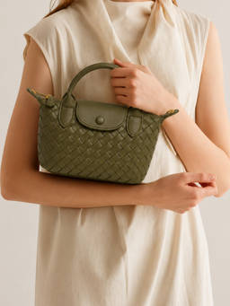 FAVORI - Olive Aria - Woven Sling Bag