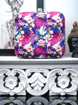 NR by Nidhi Rathi - Printed Lavender Clutch